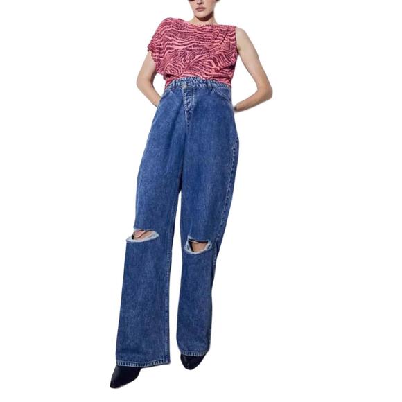 NEW IN THE MOOD FOR LOVE biarritz zebra top in neon pink - Picture 2 of 4